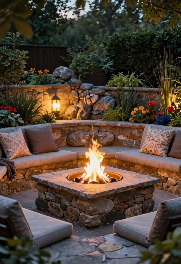 15 Ultimate Fireplace Concepts: Outdoor Fire Pits Style 10. Raised Fire Pit