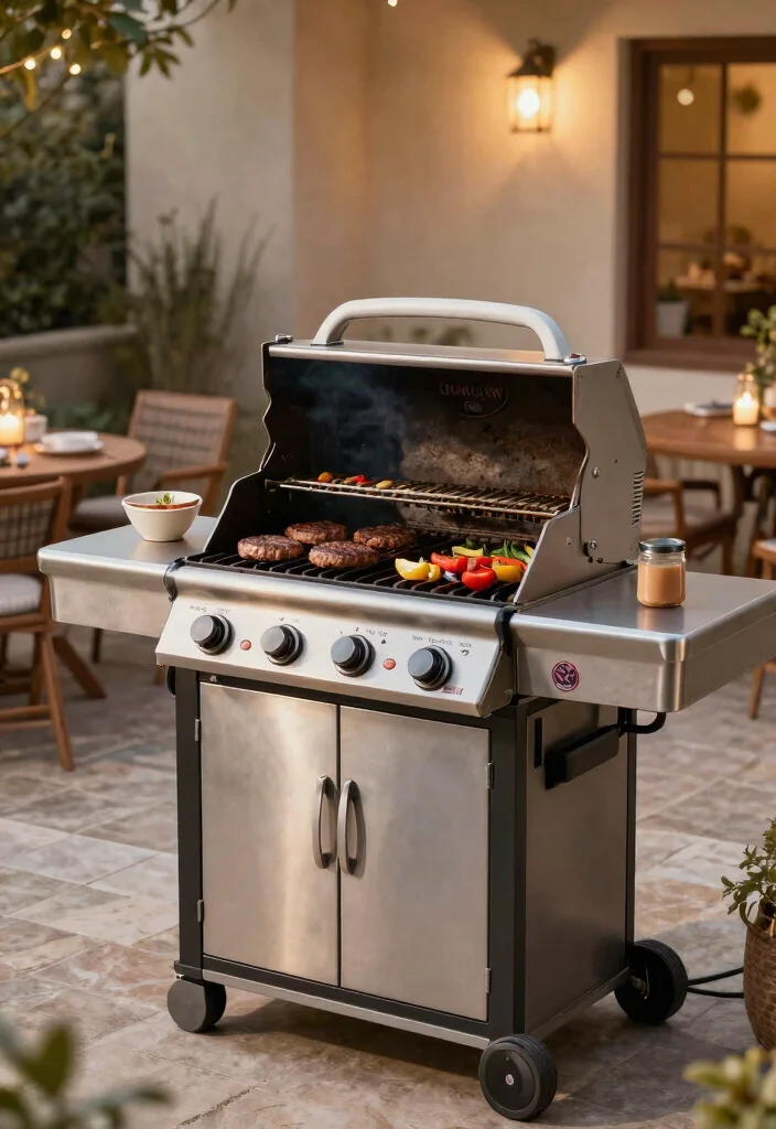 10 Best Built In Gas Grill Reviews for Outdoor Kitchens 7. Charmglow 4 Burner Built In Gas Grill 0