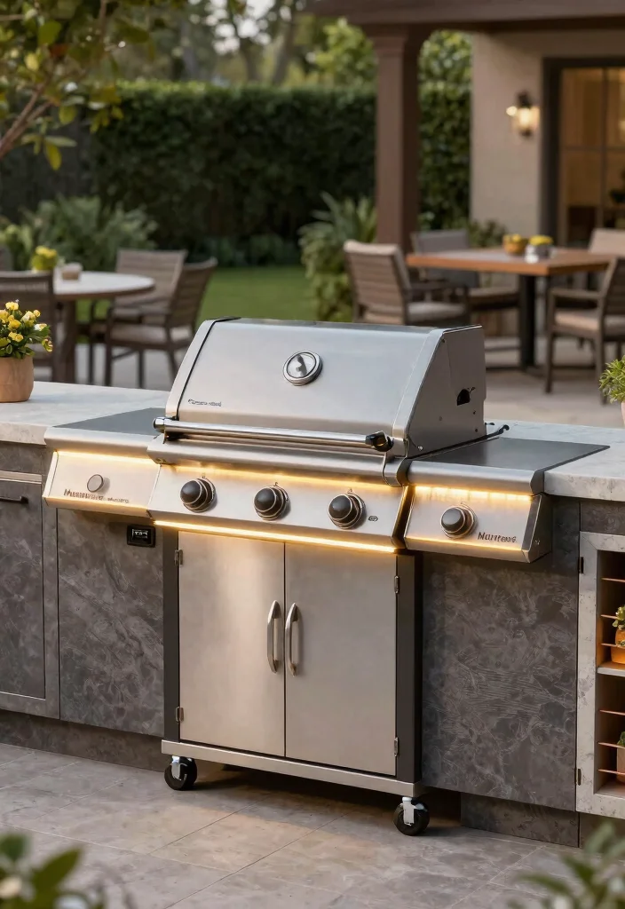 10 Best Built In Gas Grill Reviews for Outdoor Kitchens 8. Monument Grills 4 Burner Built In Gas Grill 0