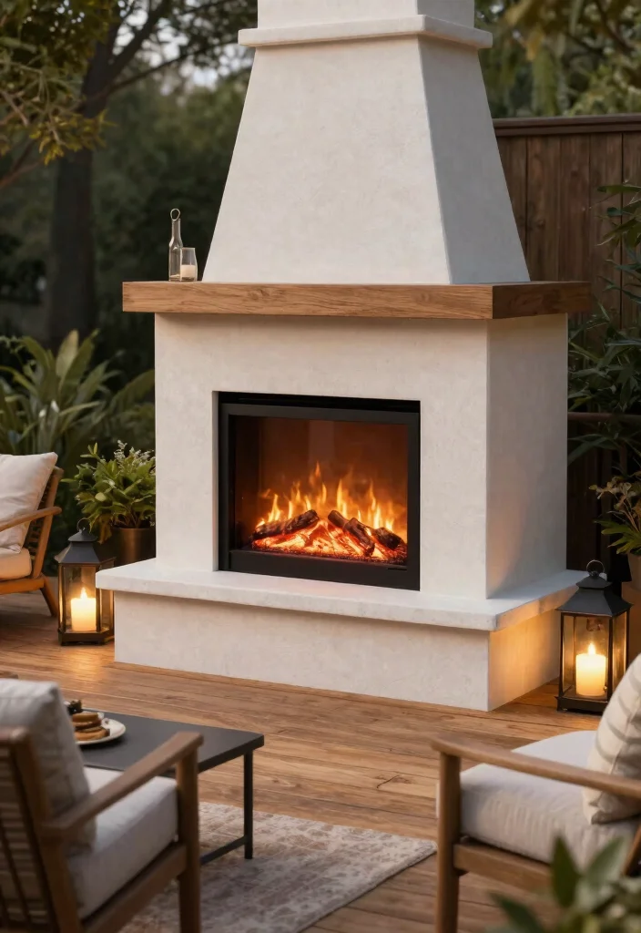10 Best Outdoor Fireplace Models for Your Backyard 7. Napoleon Outdoor Electric Fireplace 0