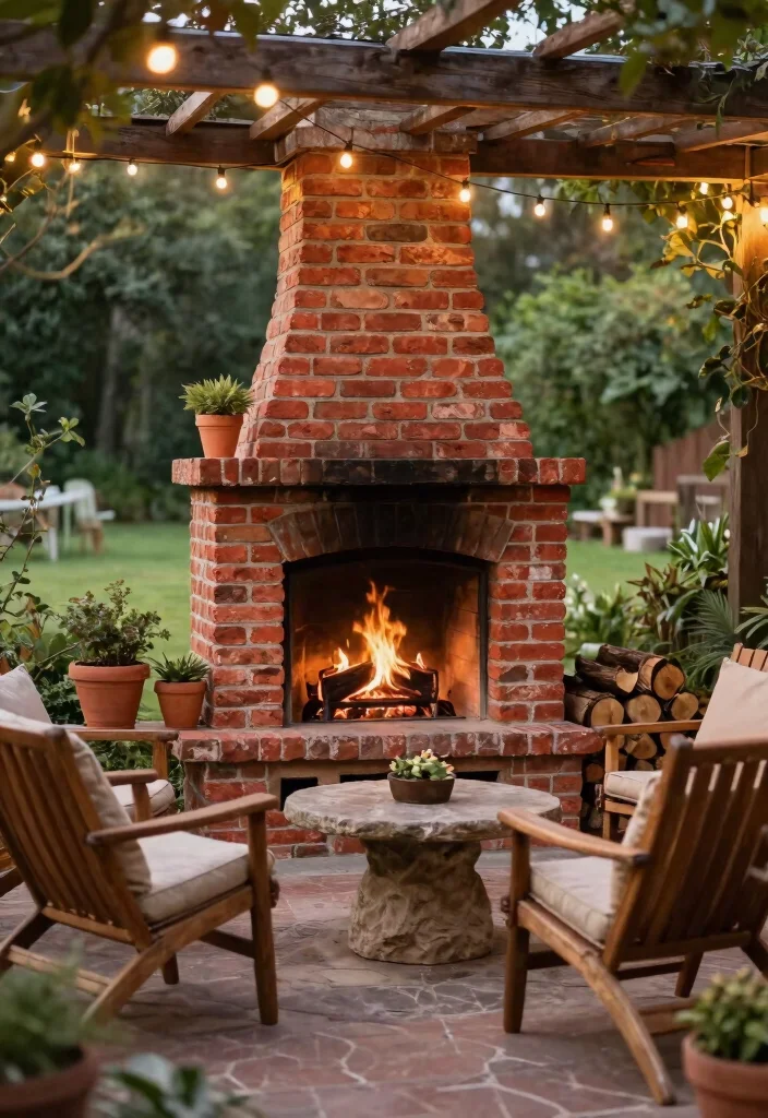 10 Best Outdoor Fireplace Surround Ideas for Cozy Patios 2 10 Best Outdoor Fireplace Surround Ideas for Cozy Patios 2. Brick Beauty 0