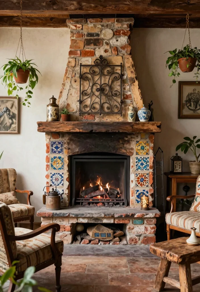 10 Best Outdoor Fireplace Surround Ideas for Cozy Patios 5 10 Best Outdoor Fireplace Surround Ideas for Cozy Patios 5. Vintage Charm with Repurposed Materials 0