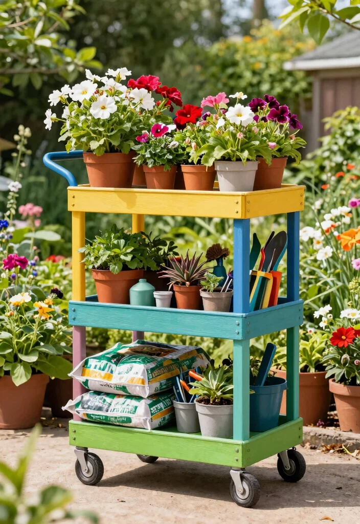 10 Best Tuff Shed Storage Ideas and Custom Upgrades for Small Space Gardening 3. Garden Cart on Wheels 0