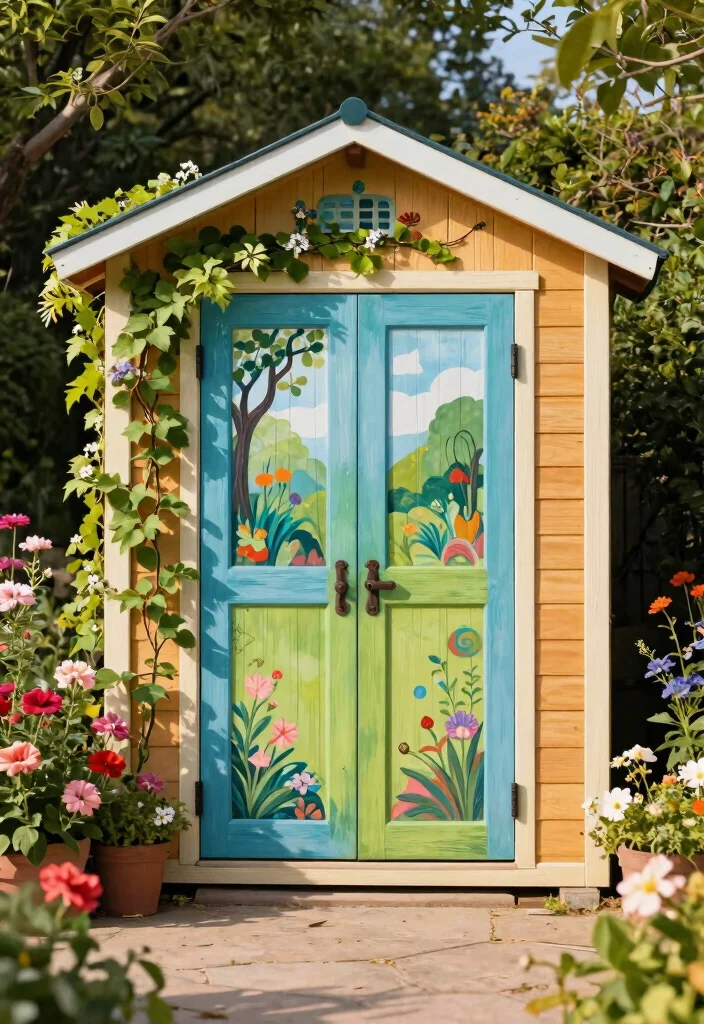 10 Best Tuff Shed Storage Ideas and Custom Upgrades for Small Space Gardening 7. Customized Shed Doors 0