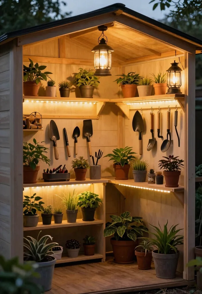 10 Best Tuff Shed Storage Ideas and Custom Upgrades for Small Space Gardening 8. Shed Lighting Solutions 0
