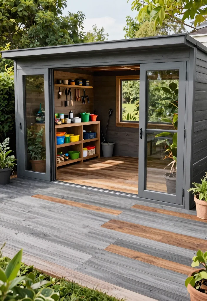 10 Durable Storage Shed Floor Ideas That Last 2. Composite Decking 0