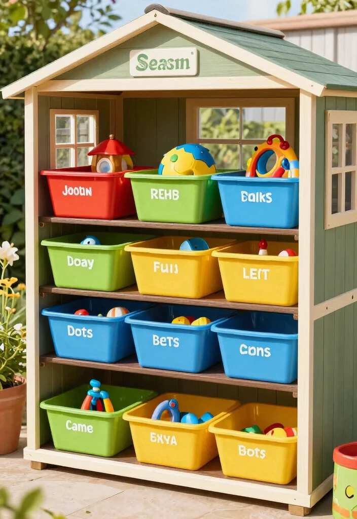 10 Practical Shed Toy Storage Ideas for Families 10. Seasonal Toy Rotation System 0