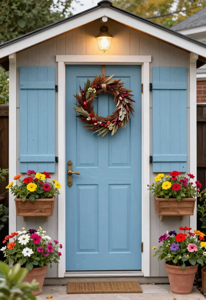 10 Stylish Storage Shed Entrance Ideas to Upgrade Your Build 10. Cozy Cottage Style 0