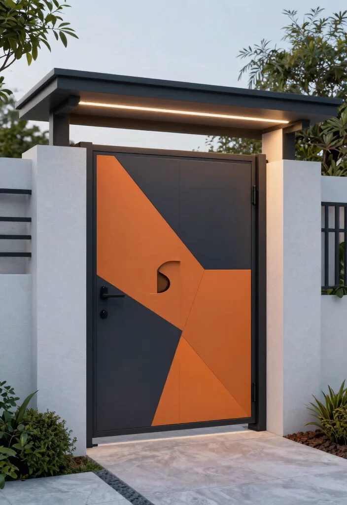 10 Stylish Storage Shed Entrance Ideas to Upgrade Your Build 3. Modern Geometric Designs 0