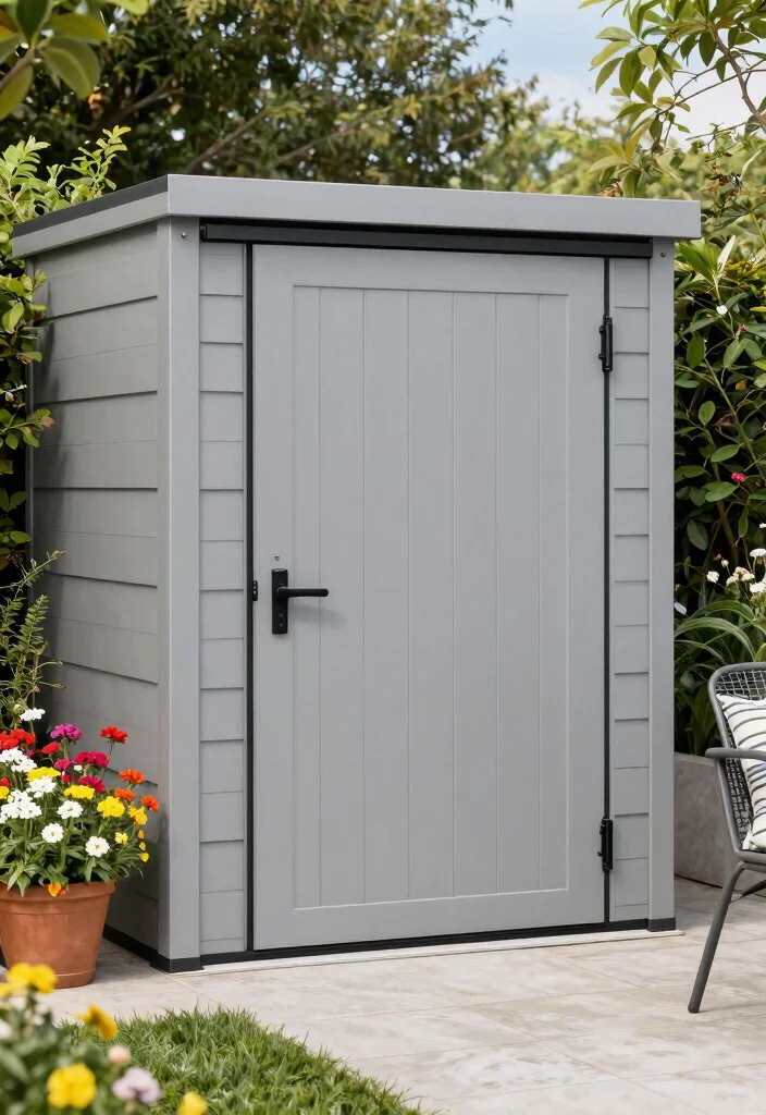10 Stylish Storage Shed Entrance Ideas to Upgrade Your Build 7. Smart Sliding Door Solutions 0