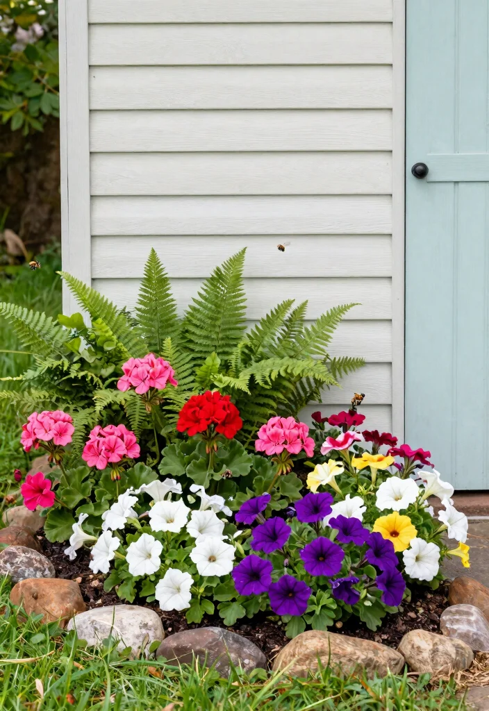 11 Aesthetic Storage Shed Skirting Ideas for a Clean Look 2 11 Aesthetic Storage Shed Skirting Ideas for a Clean Look 2. Vibrant Flower Beds 0