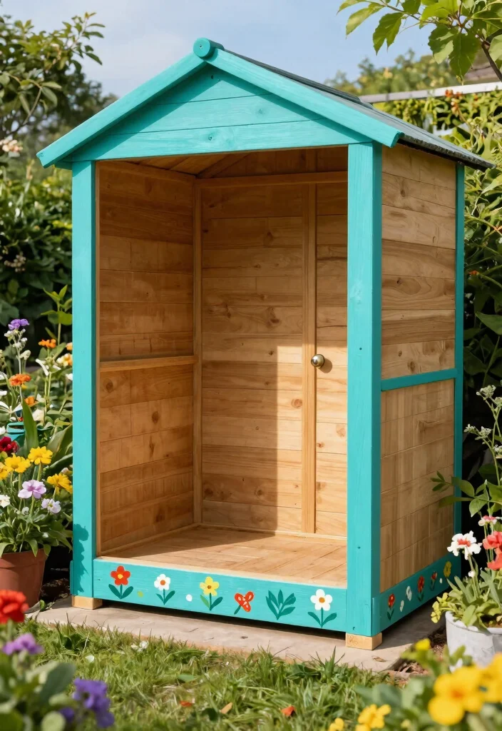 11 Aesthetic Storage Shed Skirting Ideas for a Clean Look 7 11 Aesthetic Storage Shed Skirting Ideas for a Clean Look 7. Colorful Painted Skirting 0