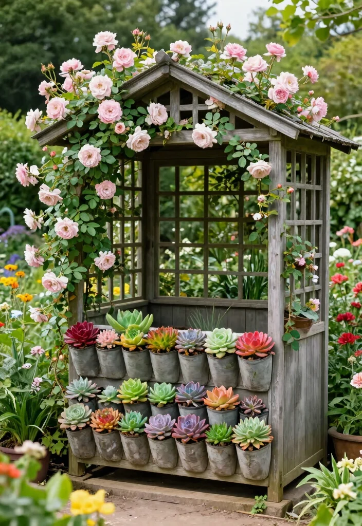 11 Aesthetic Storage Shed Skirting Ideas for a Clean Look 8 11 Aesthetic Storage Shed Skirting Ideas for a Clean Look 8. Trellis and Vertical Gardens 0