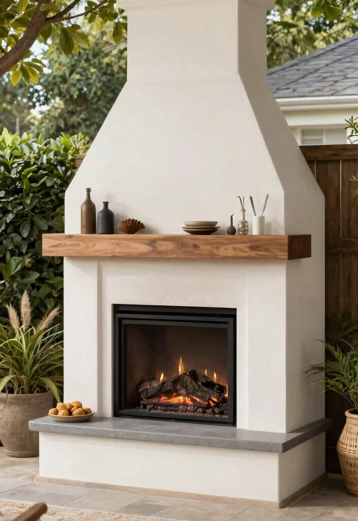 11 Beautiful Outdoor Fireplace Mantle Ideas to Decorate 26 11 Beautiful Outdoor Fireplace Mantle Ideas to Decorate 6. Functional yet Beautiful 0