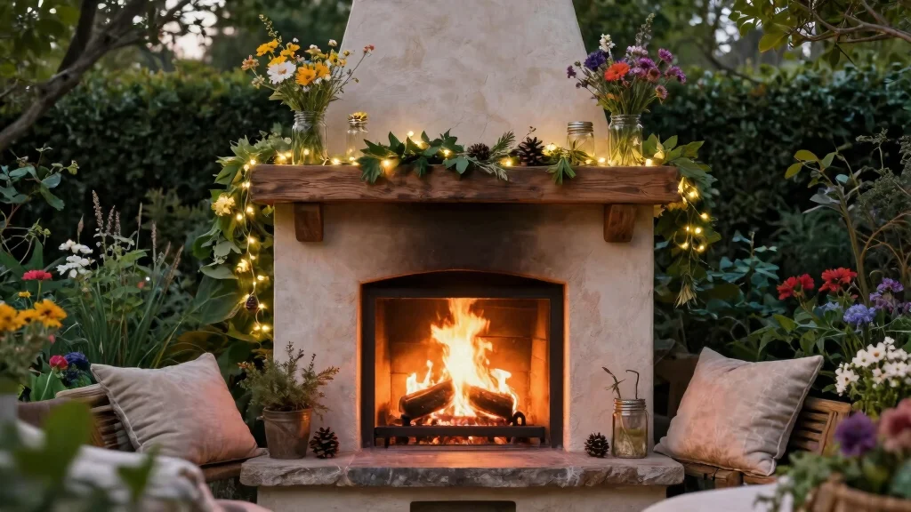 11 Beautiful Outdoor Fireplace Mantle Ideas to Decorate