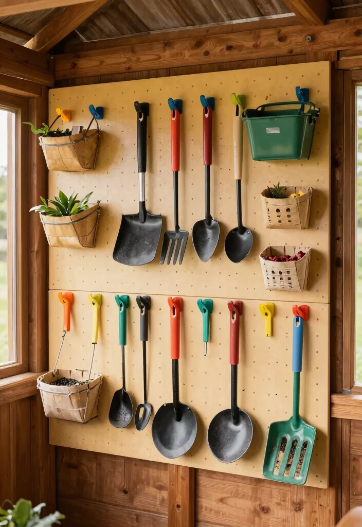 11 Best Lifetime Shed Storage Ideas and Organization 3. Pegboard Tool Wall 0