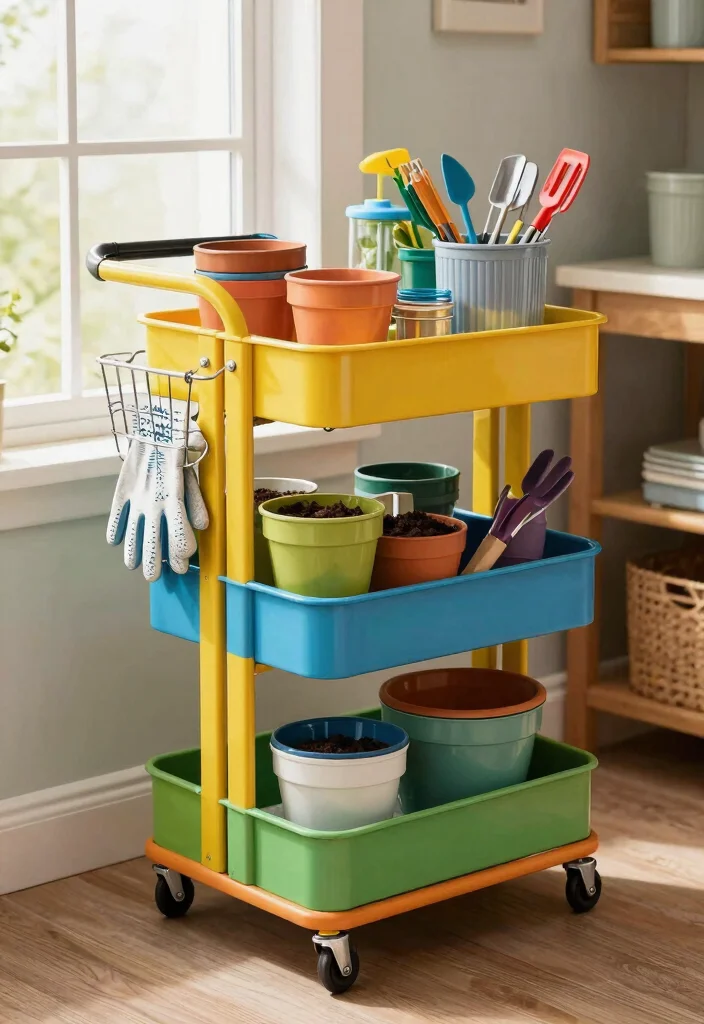11 Best Lifetime Shed Storage Ideas and Organization 5. Rolling Cart for Mobility 0