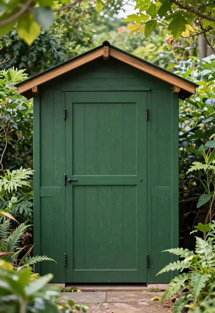 11 Best Storage Shed Paint Ideas to Match Your Home 10. Nature Inspired Greens. 0