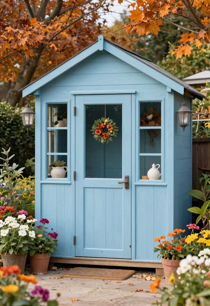 11 Best Storage Shed Paint Ideas to Match Your Home 11. Seasonal Colors for a Dynamic Look 0