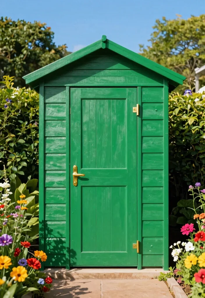 11 Best Storage Shed Paint Ideas to Match Your Home 4. Bold Jewel Tones for a Stunning Impact 0