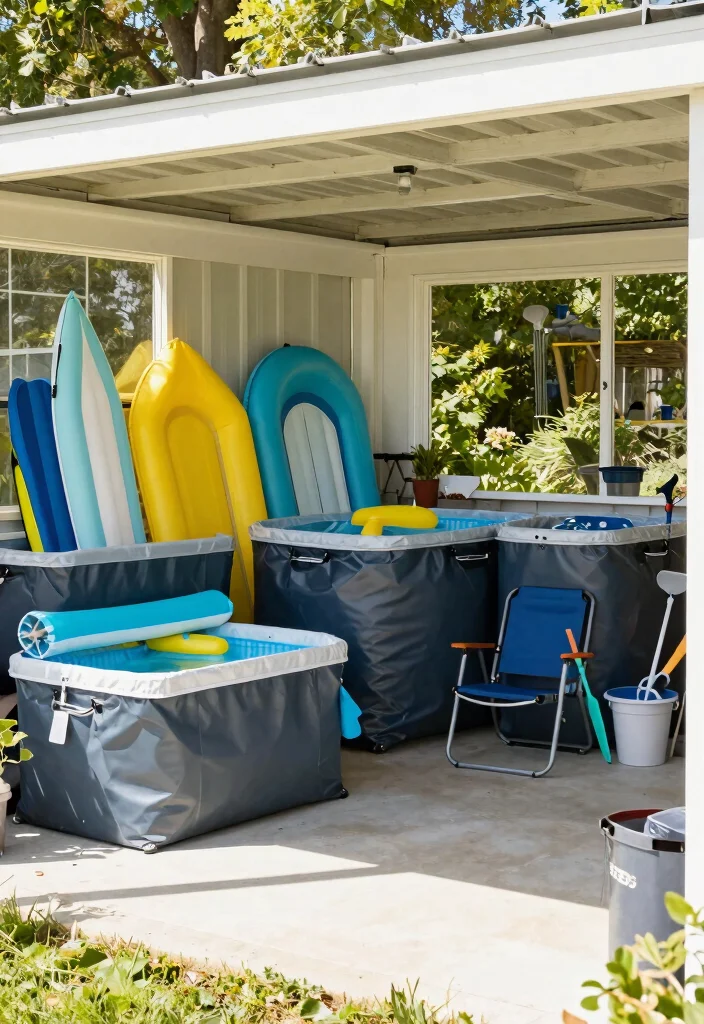 11 Brilliant Pool Shed Organization Ideas for Summer Gear 6. Under Shed Storage Solutions 0