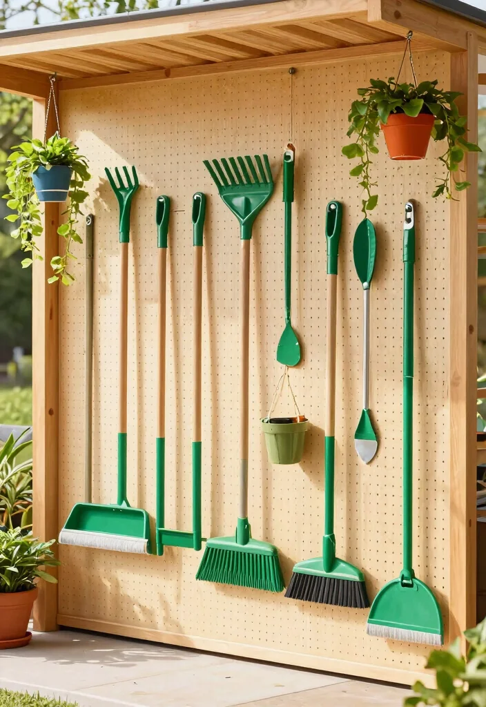 11 Brilliant Pool Shed Organization Ideas for Summer Gear 8. Hanging Storage Solutions 0