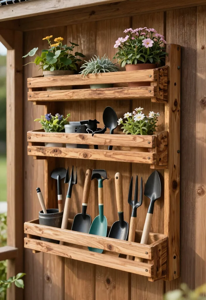 11 Brilliant Pool Shed Organization Ideas for Summer Gear 9. DIY Garden Tool Holder 0