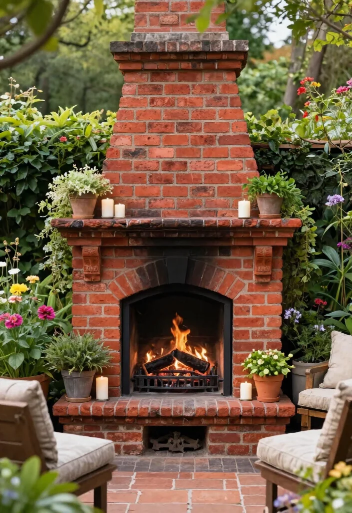 11 Classic Outdoor Brick Fireplace Ideas (Timeless) 3 11 Classic Outdoor Brick Fireplace Ideas Timeless 3. Classic Red Brick Charm 0