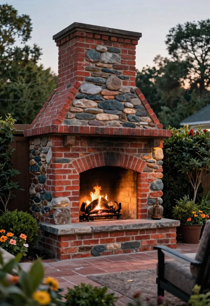 11 Classic Outdoor Brick Fireplace Ideas (Timeless) 5 11 Classic Outdoor Brick Fireplace Ideas Timeless 5. Stone Accent Surround 0