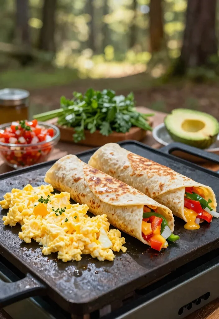 11 Clever Camping Griddle Ideas for Outdoor Adventures 1. Breakfast Burritos 0