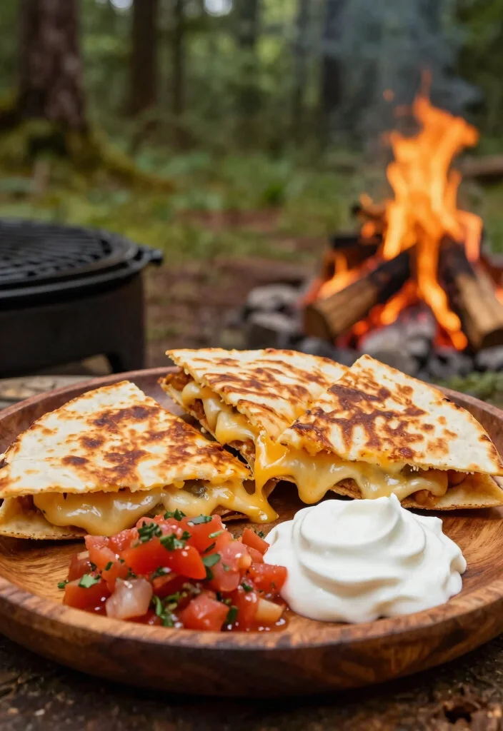 11 Clever Camping Griddle Ideas for Outdoor Adventures 2. Campfire Quesadillas 0