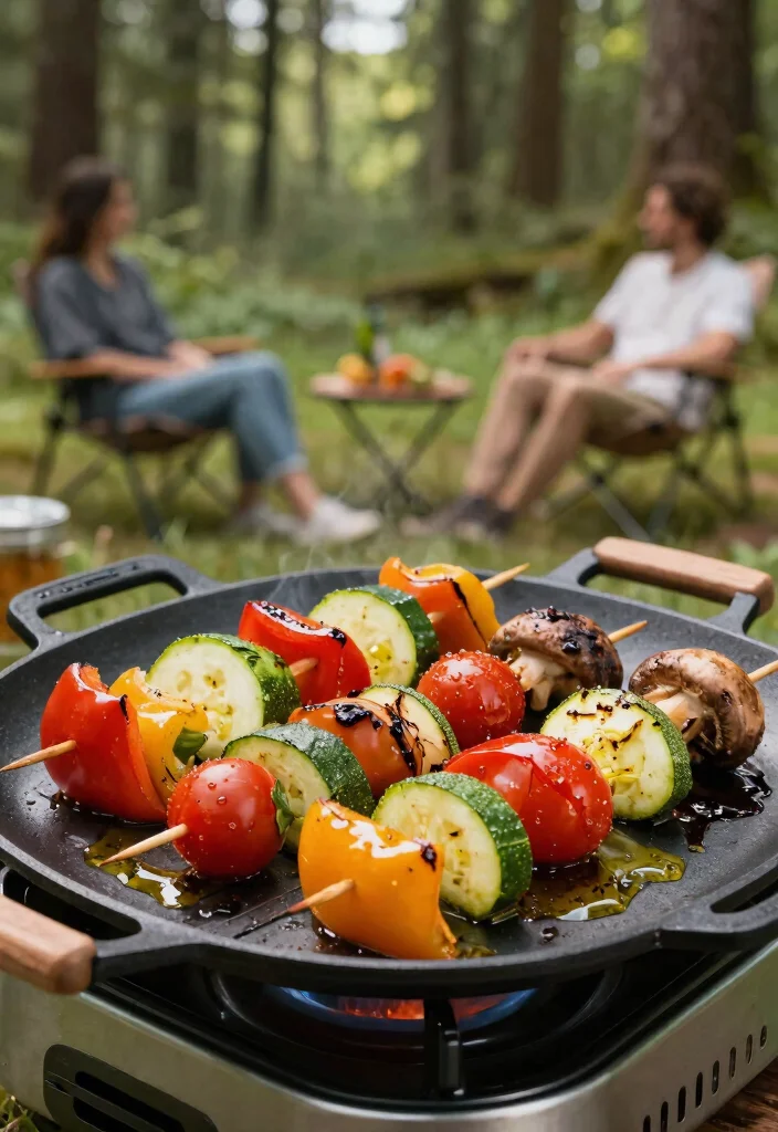 11 Clever Camping Griddle Ideas for Outdoor Adventures 3. Grilled Veggie Skewers 0