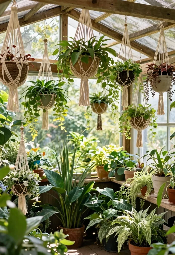 11 Clever Shed Interior Ideas for Vertical Gardening Storage Layouts 4. Hanging Plant Displays 0