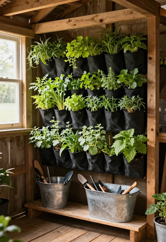 11 Creative Shed Ideas Storage Solutions to End Clutter 1. Vertical Garden Wall Inside the Shed 0