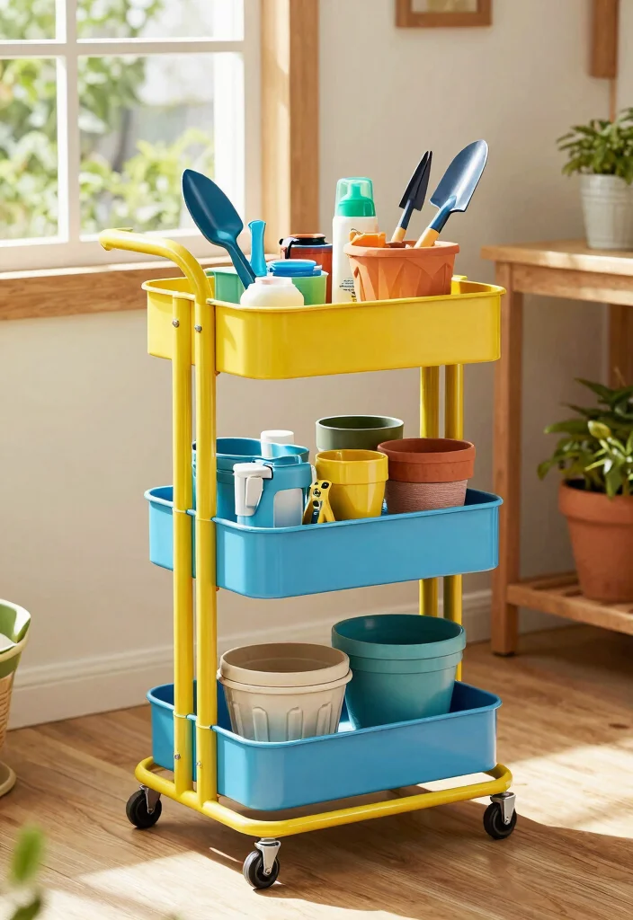 11 Creative Shed Ideas Storage Solutions to End Clutter 10. Mobile Storage Carts for Flexibility 0