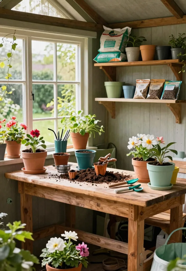 11 Creative Shed Ideas Storage Solutions to End Clutter 4. Garden Shed Potting Station 0