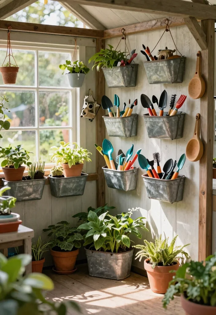 11 Creative Shed Ideas Storage Solutions to End Clutter 6. Hanging Baskets for Small Tools 0