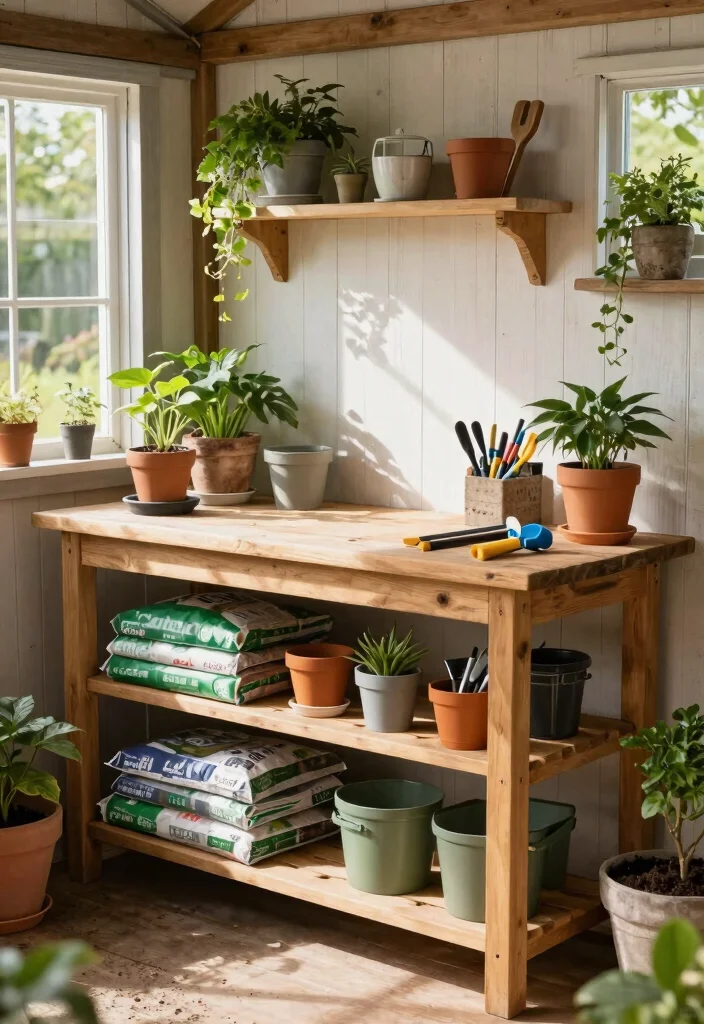 11 Creative Shed Ideas Storage Solutions to End Clutter 7. Tool Shed Workbench with Shelving 0
