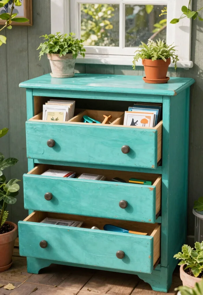 11 Creative Shed Ideas Storage Solutions to End Clutter 9. Repurposed Furniture for Storage 0