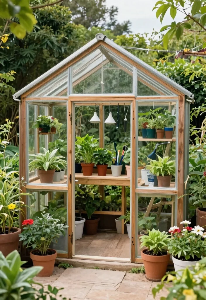 11 Cute Storage Sheds That Look Like House Designs 8. The Garden Greenhouse 0
