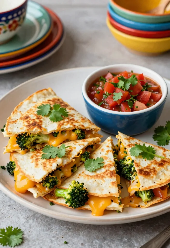 11 Delicious Griddle Breakfast Ideas for Sunday Mornings 7. Broccoli and Cheese Quesadillas 0