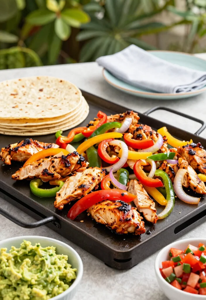 11 Fun BBQ Griddle Ideas for Your Next Backyard Party 2 11 Fun BBQ Griddle Ideas for Your Next Backyard Party 2. Savory Chicken Fajitas 0