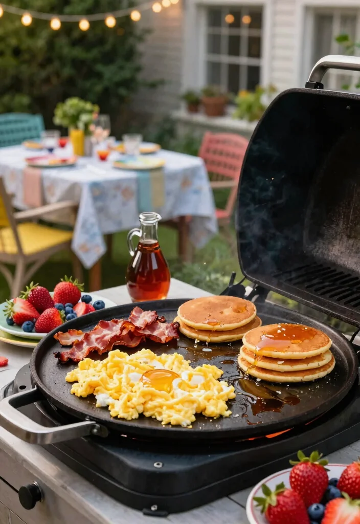 11 Fun BBQ Griddle Ideas for Your Next Backyard Party 3 11 Fun BBQ Griddle Ideas for Your Next Backyard Party 3. Breakfast for Dinner Delight 0