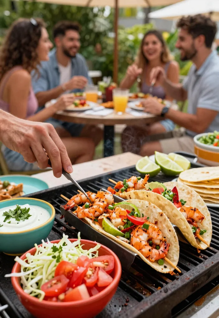 11 Fun BBQ Griddle Ideas for Your Next Backyard Party 4 11 Fun BBQ Griddle Ideas for Your Next Backyard Party 4. Zesty Shrimp Tacos 0