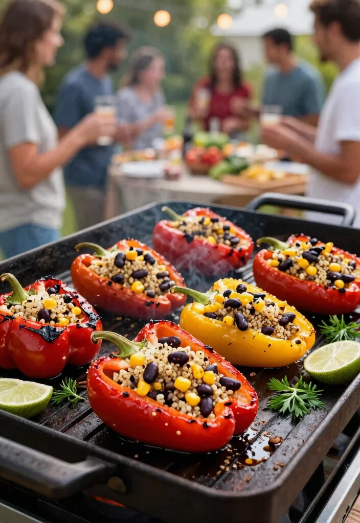 11 Fun BBQ Griddle Ideas for Your Next Backyard Party 8 11 Fun BBQ Griddle Ideas for Your Next Backyard Party 8. Stuffed Grilled Peppers 0