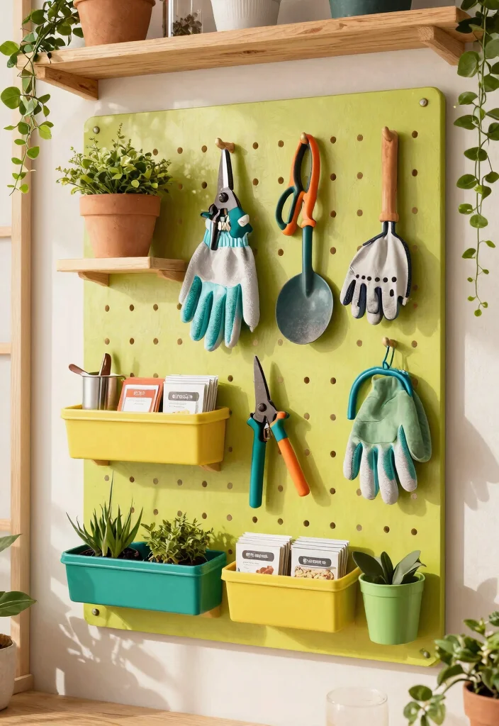 11 Functional Potting Shed Storage Ideas for Gardeners 5 11 Functional Potting Shed Storage Ideas for Gardeners 5. Wall Mounted Pegboard 0