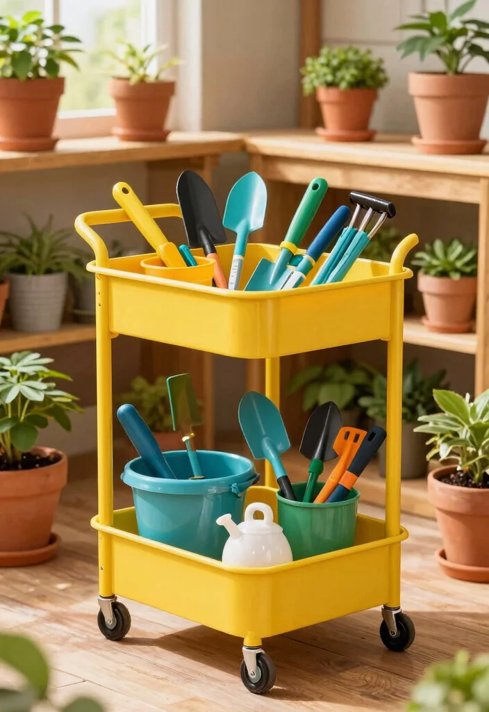 11 Functional Potting Shed Storage Ideas for Gardeners 8 11 Functional Potting Shed Storage Ideas for Gardeners 8. Tool Chest or Trolley 0