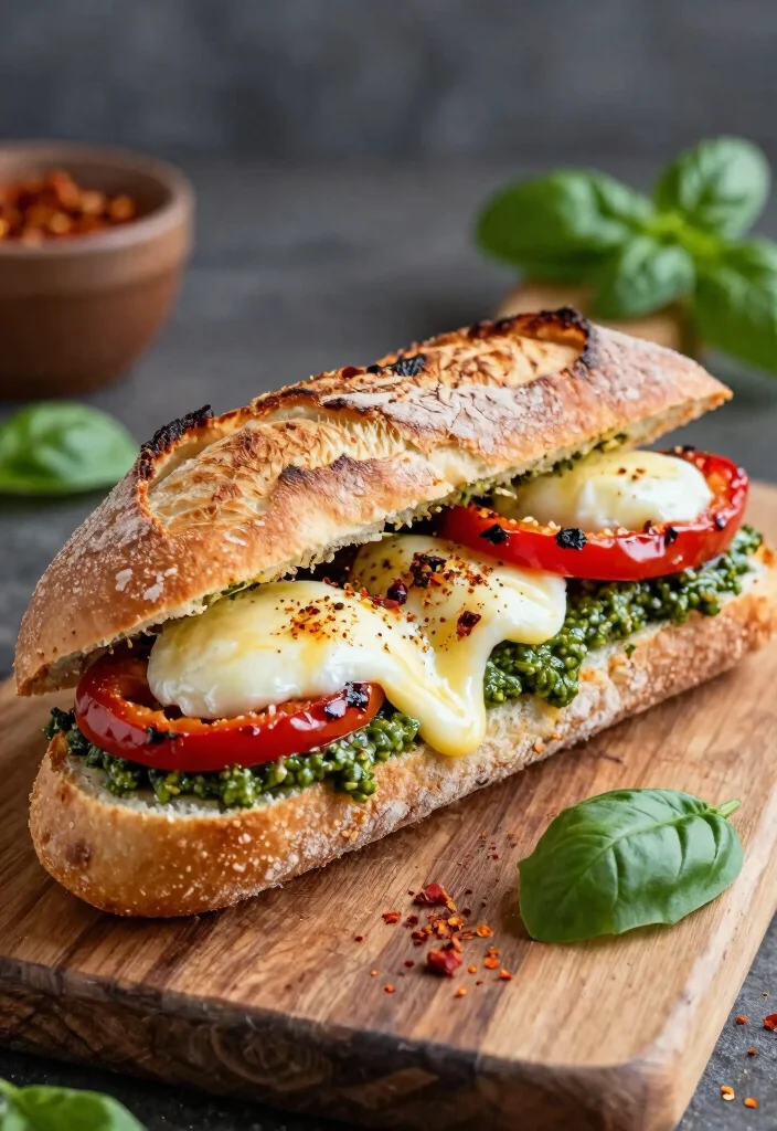 11 Gourmet Griddle Sandwich Ideas Mouthwatering 3. Roasted Red Pepper Pesto Fusion 0