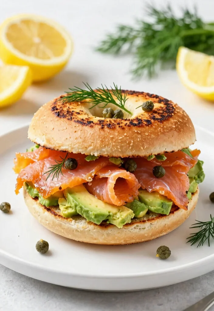 11 Gourmet Griddle Sandwich Ideas Mouthwatering 5. Avocado Smoked Salmon Stack 0