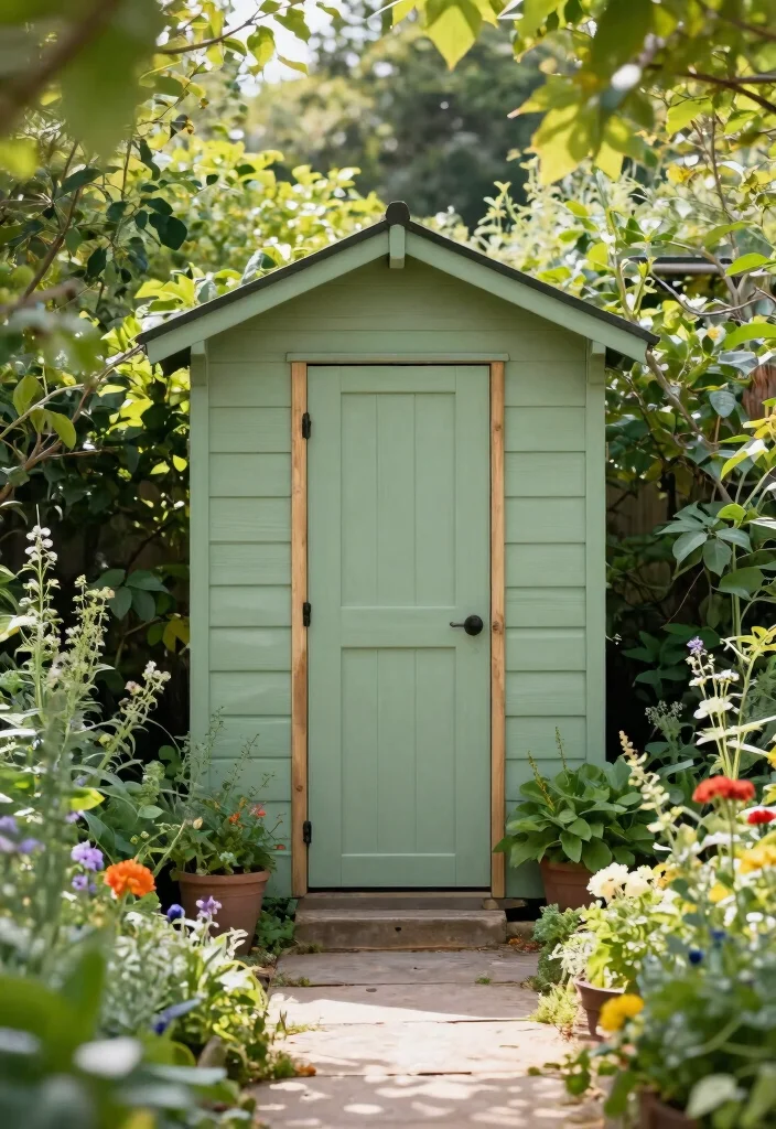 11 Modern Storage Shed Color Ideas for Curb Appeal 1 11 Modern Storage Shed Color Ideas for Curb Appeal 1. Soft Sage Green for a Natural Look 0